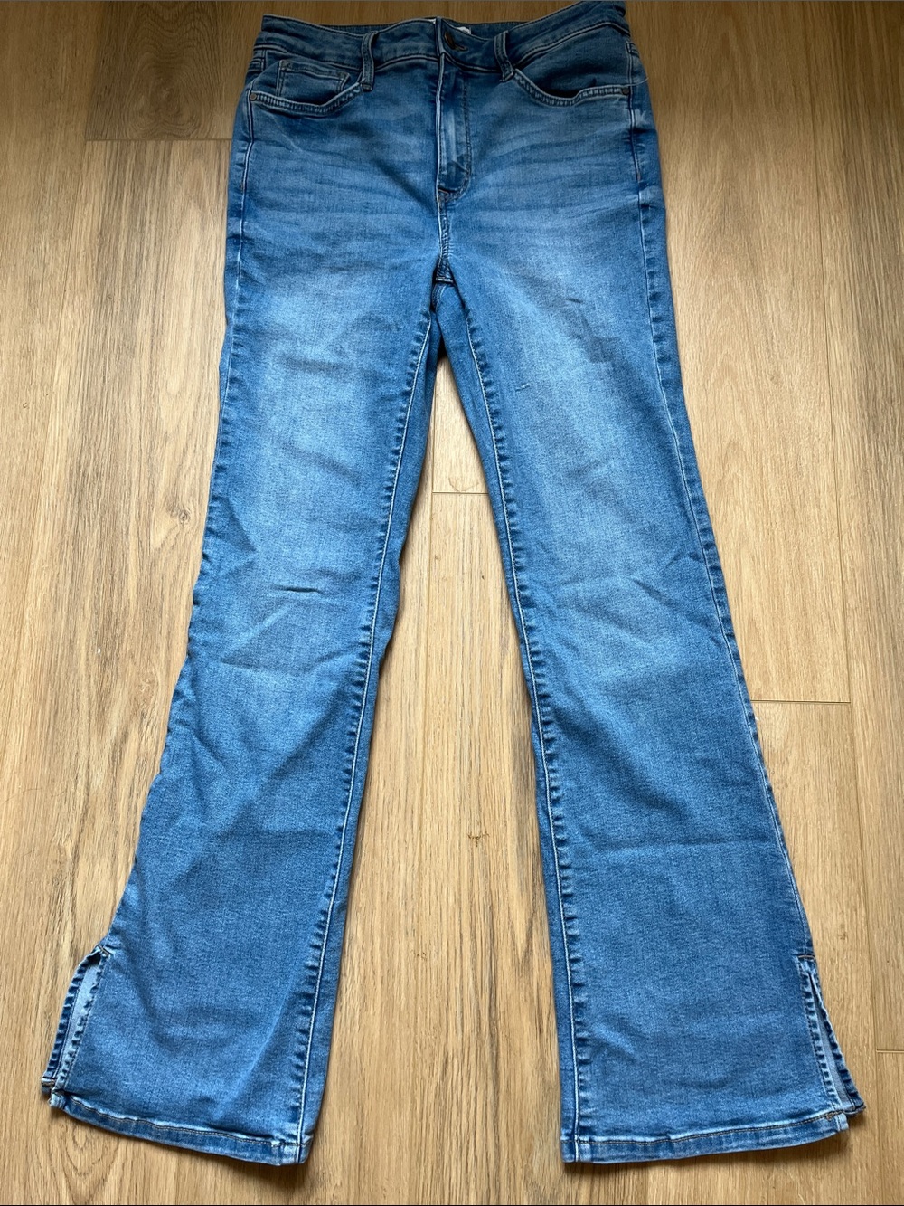Nine West Medium Blue Bootcut Jeans with Subtle Fade